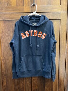 ASTROS Navy Hooded Pullover Sweatshirt - size adult Small